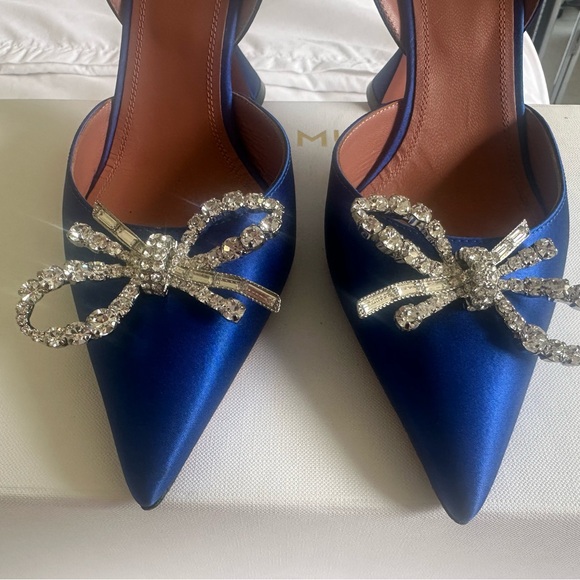 AMINA MUADDI ROSIE CRYSTAL BOW SLING - Picture 2 of 8